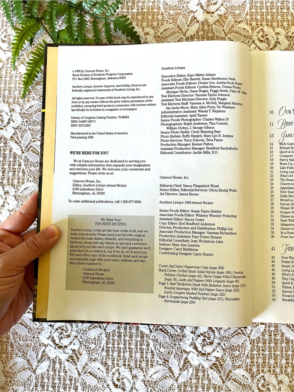 1998 Southern Living Annual Recipe Cookbook Hardcover - Picture 4 of 7